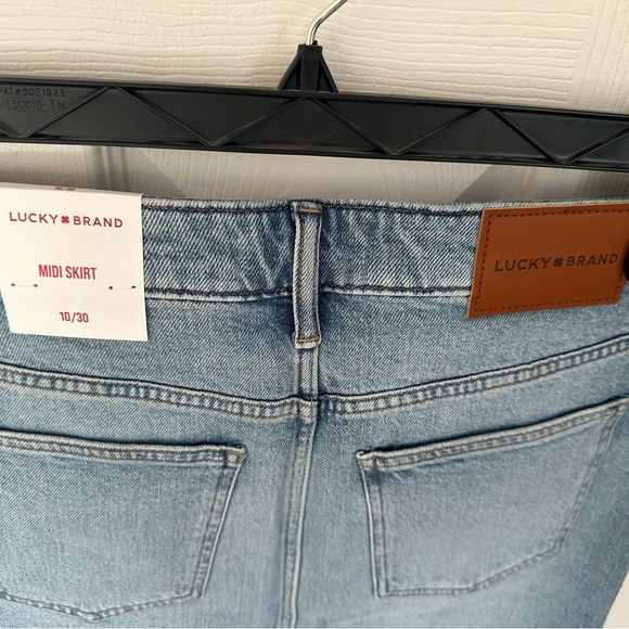 Lucky Brand Light Blue Denim Midi Skirt - Picture 3 of 6